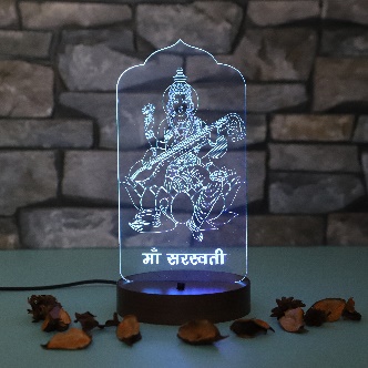 Personalised Maa saraswati led lamp